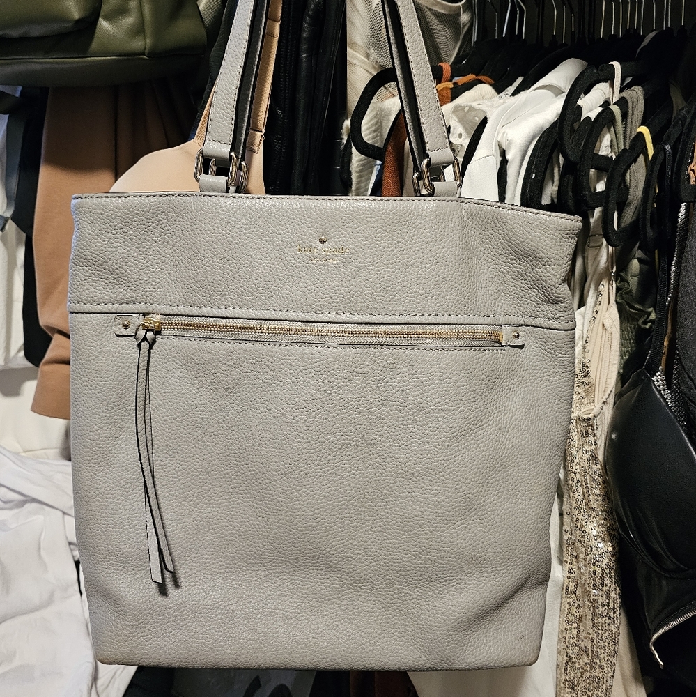 Gray Kate Spade tote
